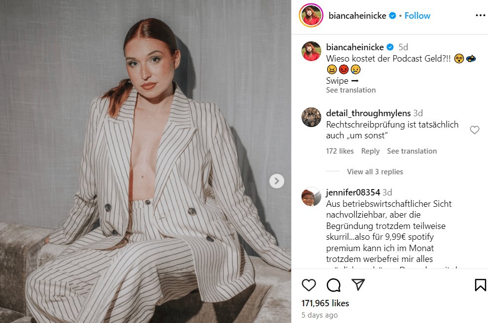 Bianca Heinicke Vermögen: Alter, Partner,  Kinder, Größe, Eltern Bianca Heinicke Vermögen: Alter, Partner,  Kinder, Größe, Eltern