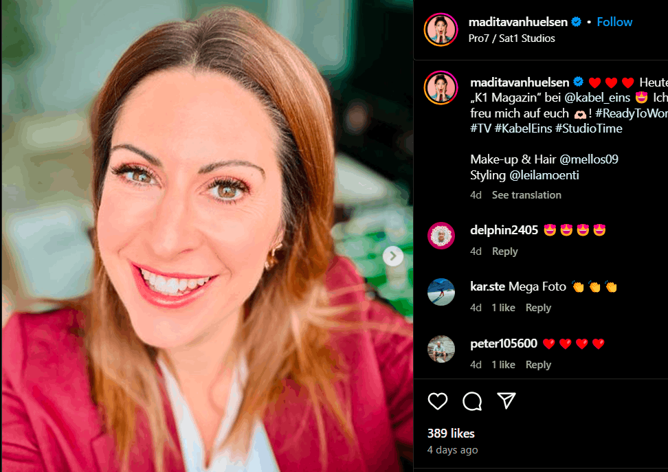 Madita Van Hülsen Ehemann: groß, Alter, Eltern, Vermögen, Kinder Madita Van Hülsen Ehemann: groß, Alter, Eltern, Vermögen, Kinder