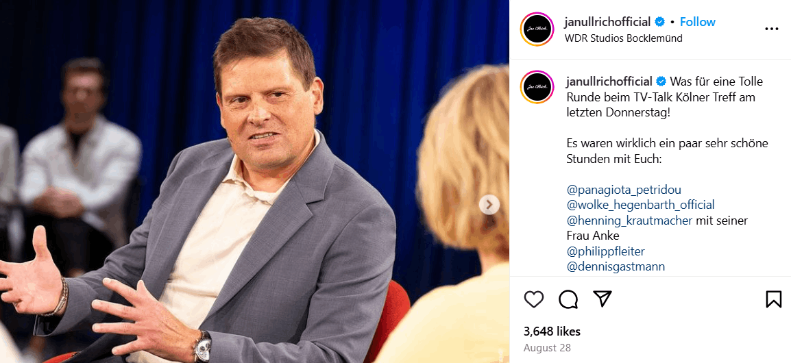 Jan Ullrich Alter: Vermögen, Kinder, Eltern, Größe, Partner Jan Ullrich Alter: Vermögen, Kinder, Eltern, Größe, Partner