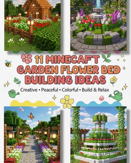 11 Minecraft Garden Flower Bed Building Ideas 11 Minecraft Garden Flower Bed Building Ideas