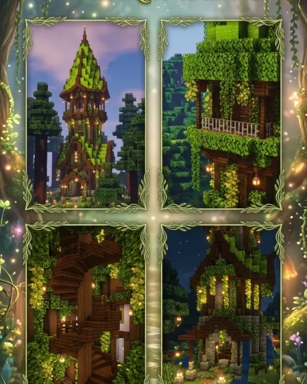 20 Minecraft Green Tower to Build 20 Minecraft Green Tower to Build