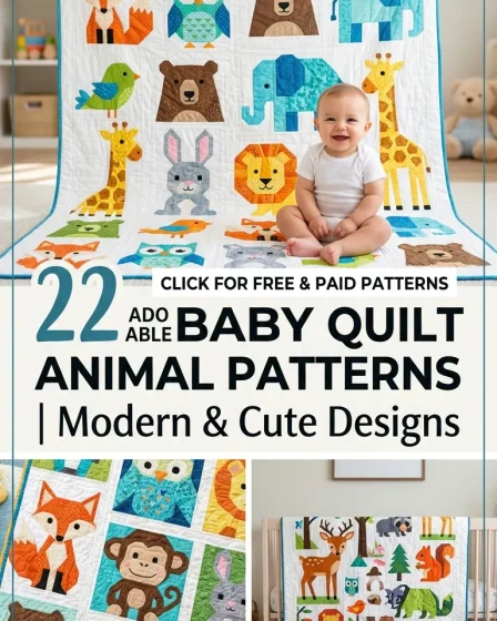 22 Baby Quilt Animal Patterns