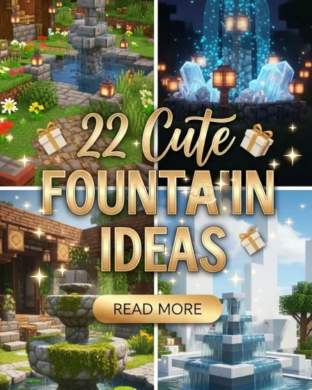 22 Cute Minecraft Fountain Ideas 22 Cute Minecraft Fountain Ideas