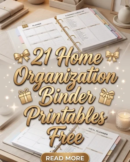 21 Home Organization Binder Printables Free
