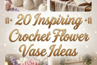 20 Inspiring DIY Crochet Flower Vase Ideas