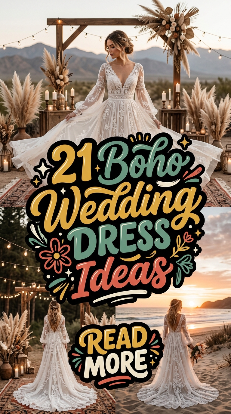 21 Boho Wedding Dress Ideas