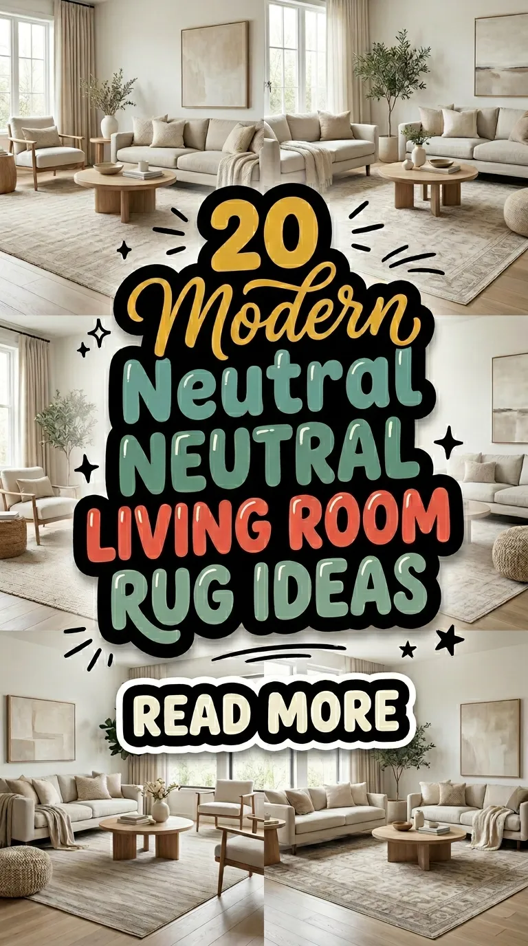20 Modern Neutral Living Room Rug Ideas
