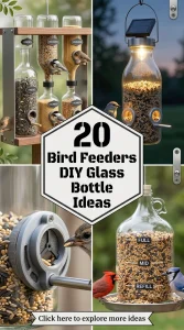 20 Bird Feeders DIY Glass Bottle Ideas