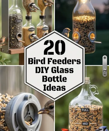 20 Bird Feeders DIY Glass Bottle Ideas