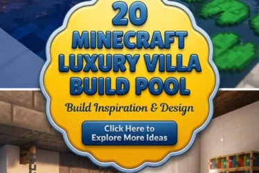 20 Minecraft Luxury Villa Build with Pool
