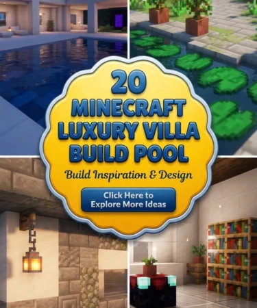 20 Minecraft Luxury Villa Build with Pool