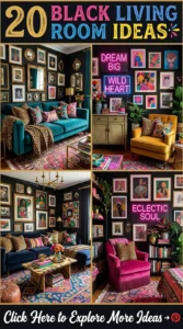20 Black Living Room Ideas