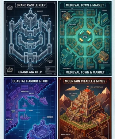 20 Minecraft Kingdom Blueprint Layout
