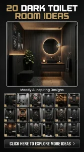 20 Dark Toilet Room Ideas