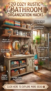 20 Cozy Rustic Bathroom Organization Hacks